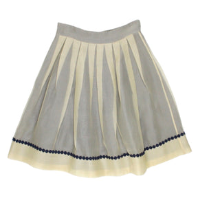 Orla Kiely Cream Net Pleated Skirt