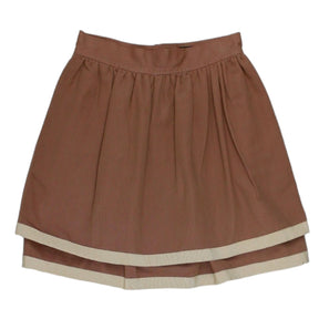 Orla Kiely Brown Grosgrain Skirt