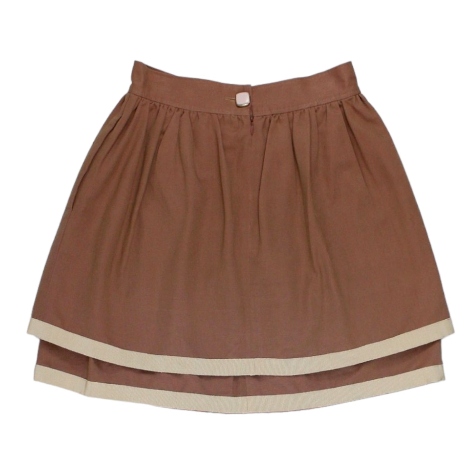 Orla Kiely Brown Grosgrain Skirt