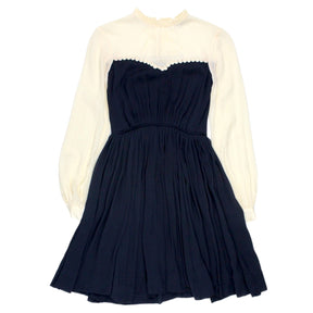Orla Kiely Cream/Navy High Neck Dress