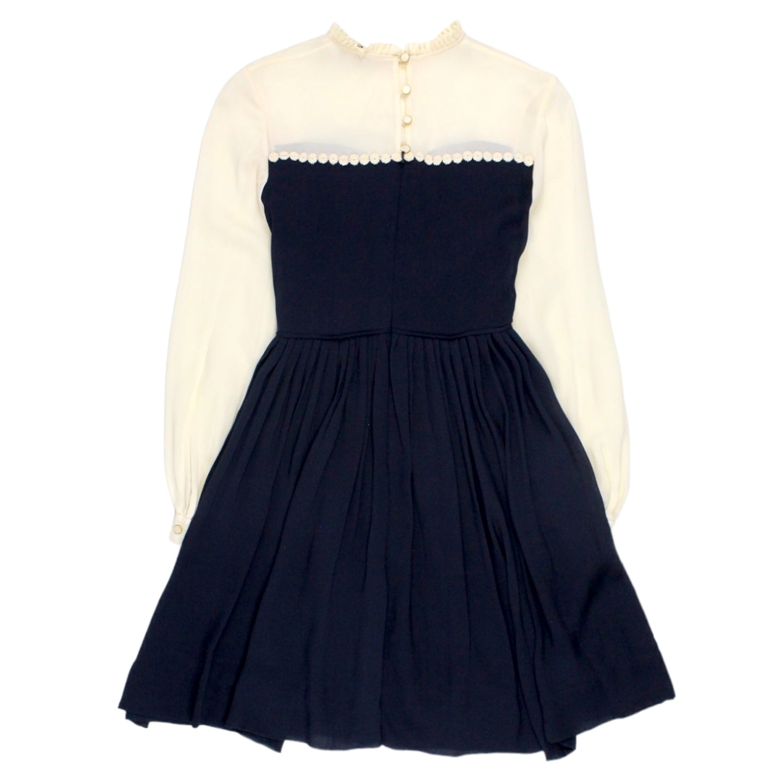 Orla Kiely Cream/Navy High Neck Dress