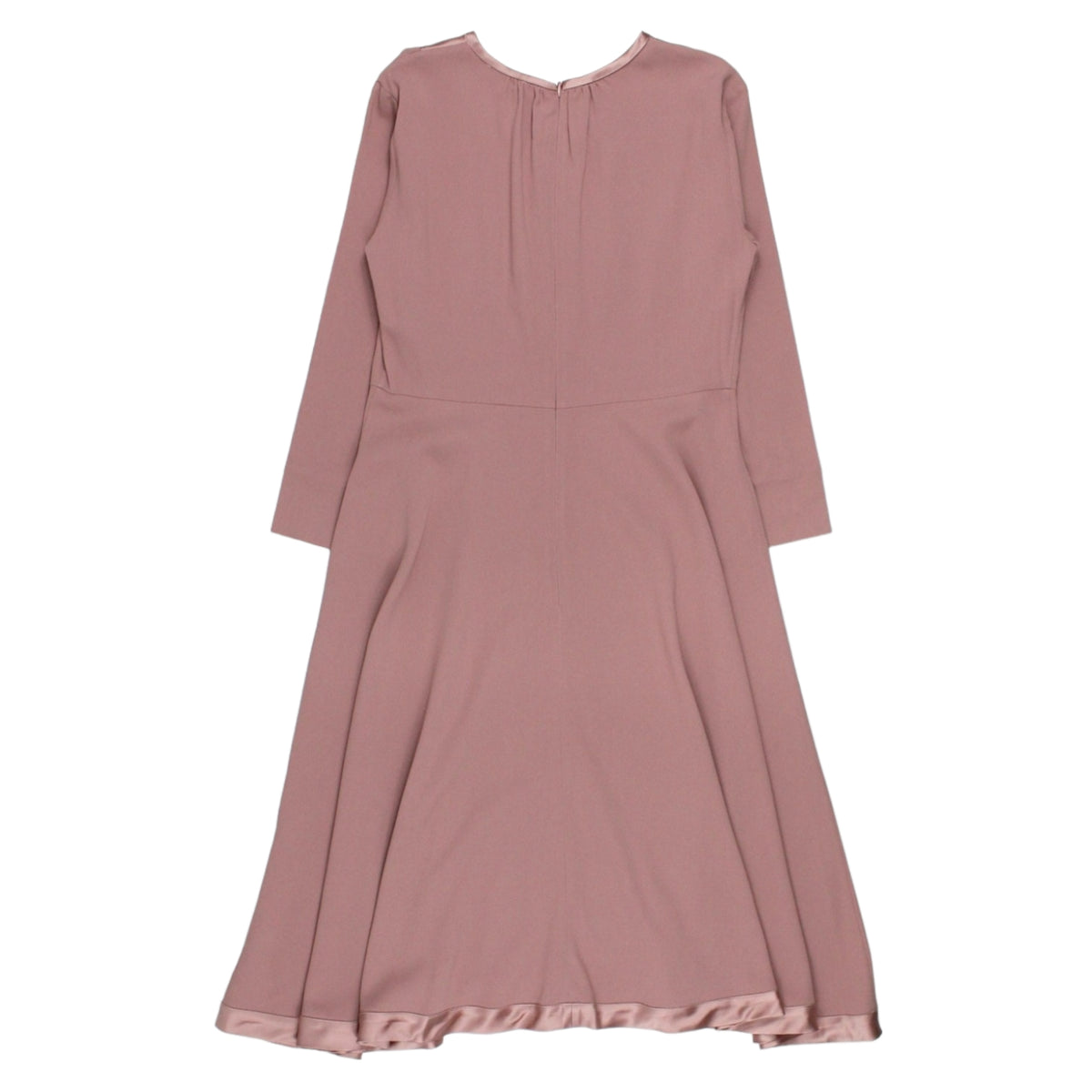 Orla Kiely Pink Satin & Crepe Midi Dress