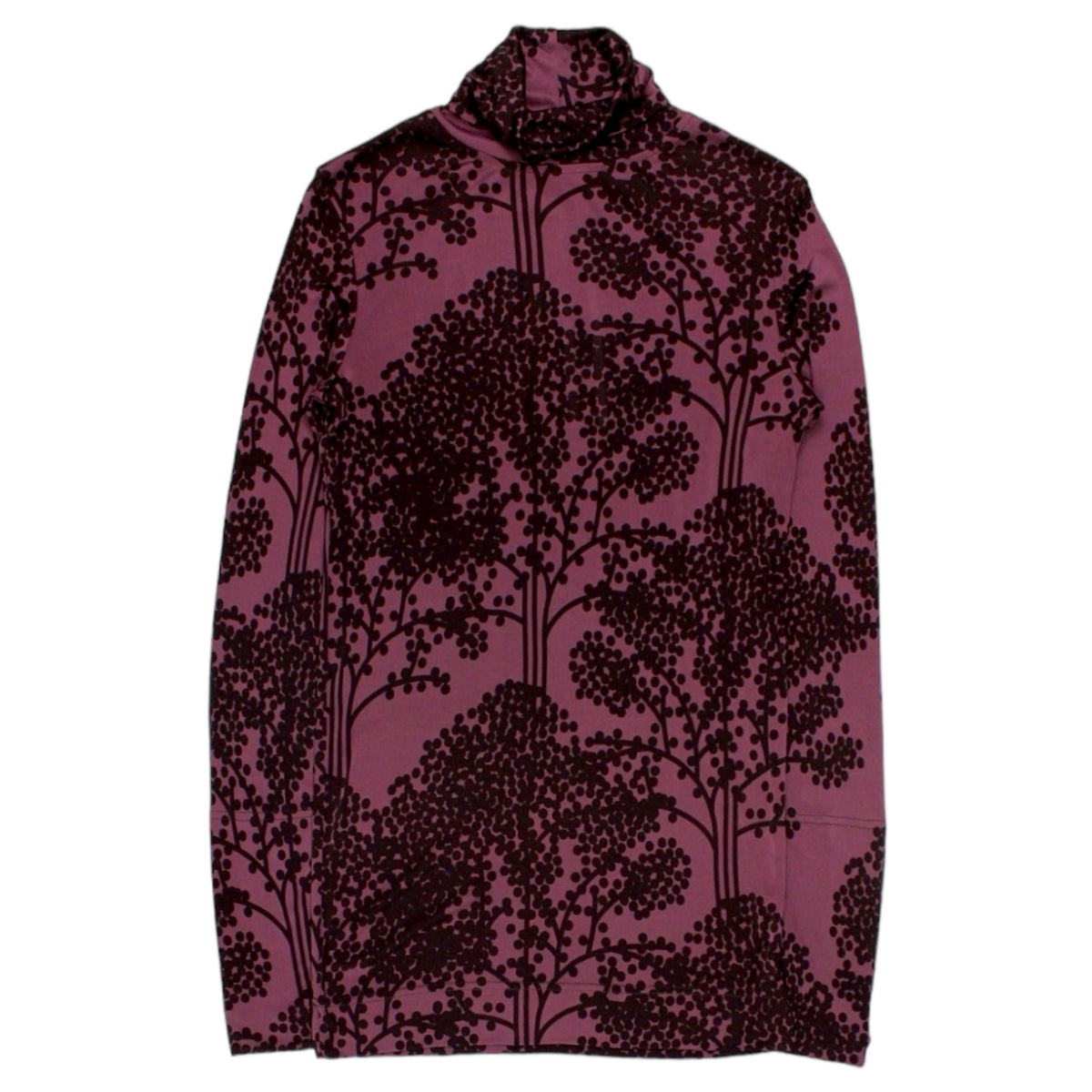 Orla Kiely Purple Silk Jersey Polo Neck Tunic
