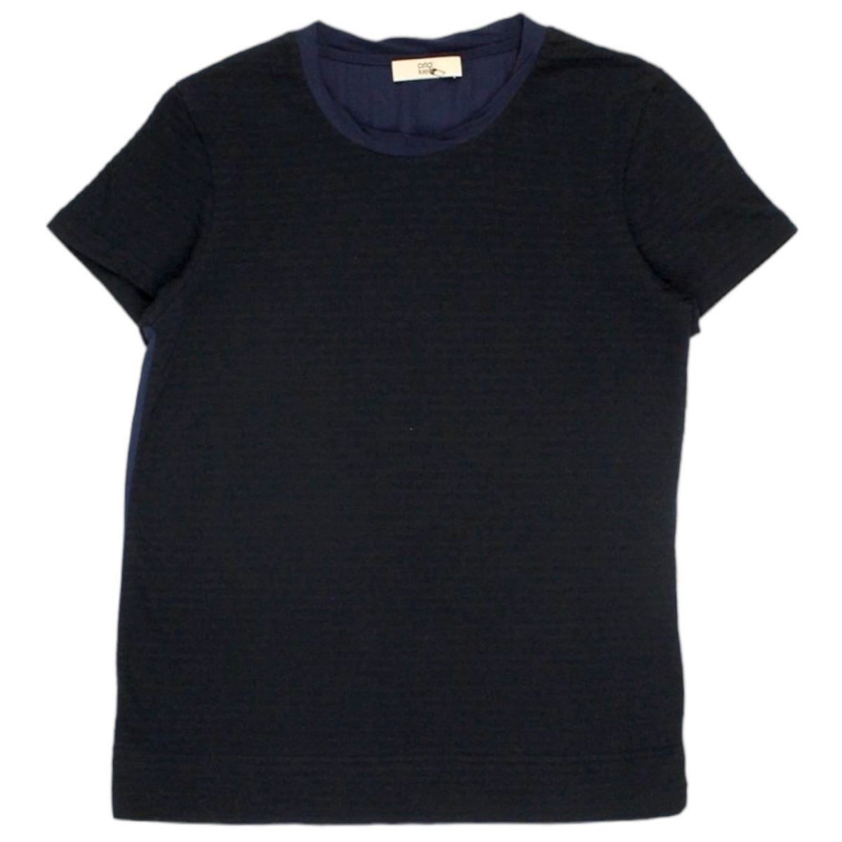Orla Kiely Navy Jersey & Silk T-Shirt