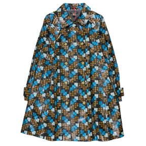 Orla Kiely Blue Dot/Square Laminated Raincoat