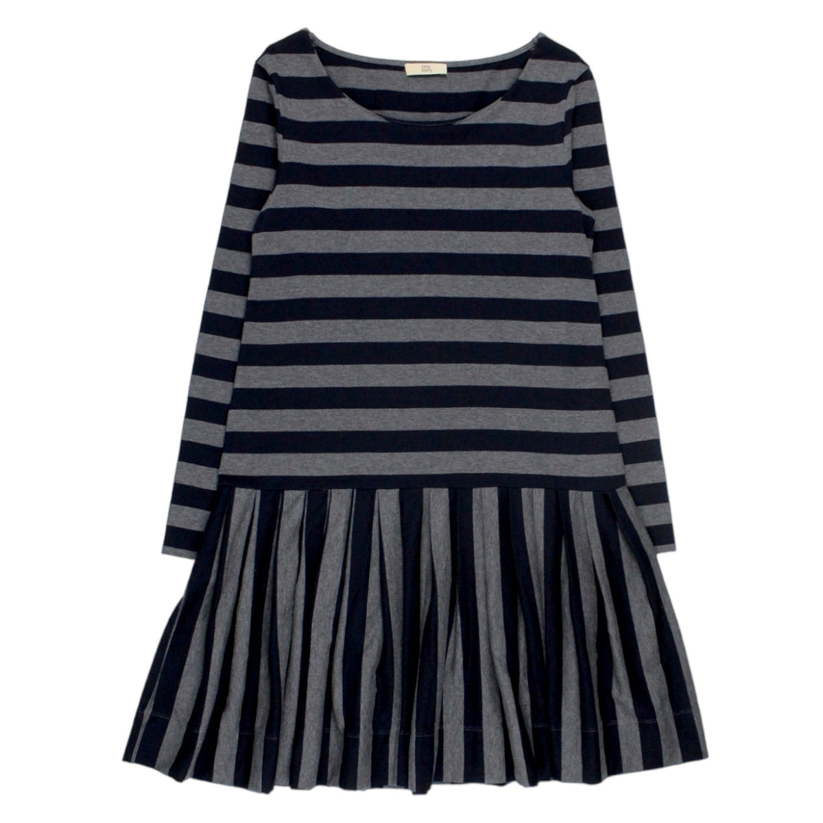 Orla Kiely Navy/Grey Striped Jersey Dress