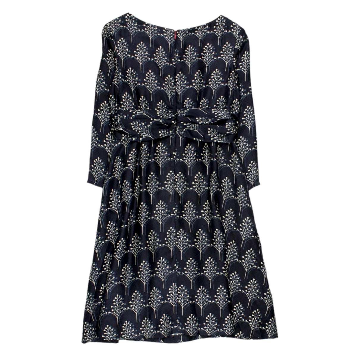 Orla Kiely Navy Tree Tie Front Dress