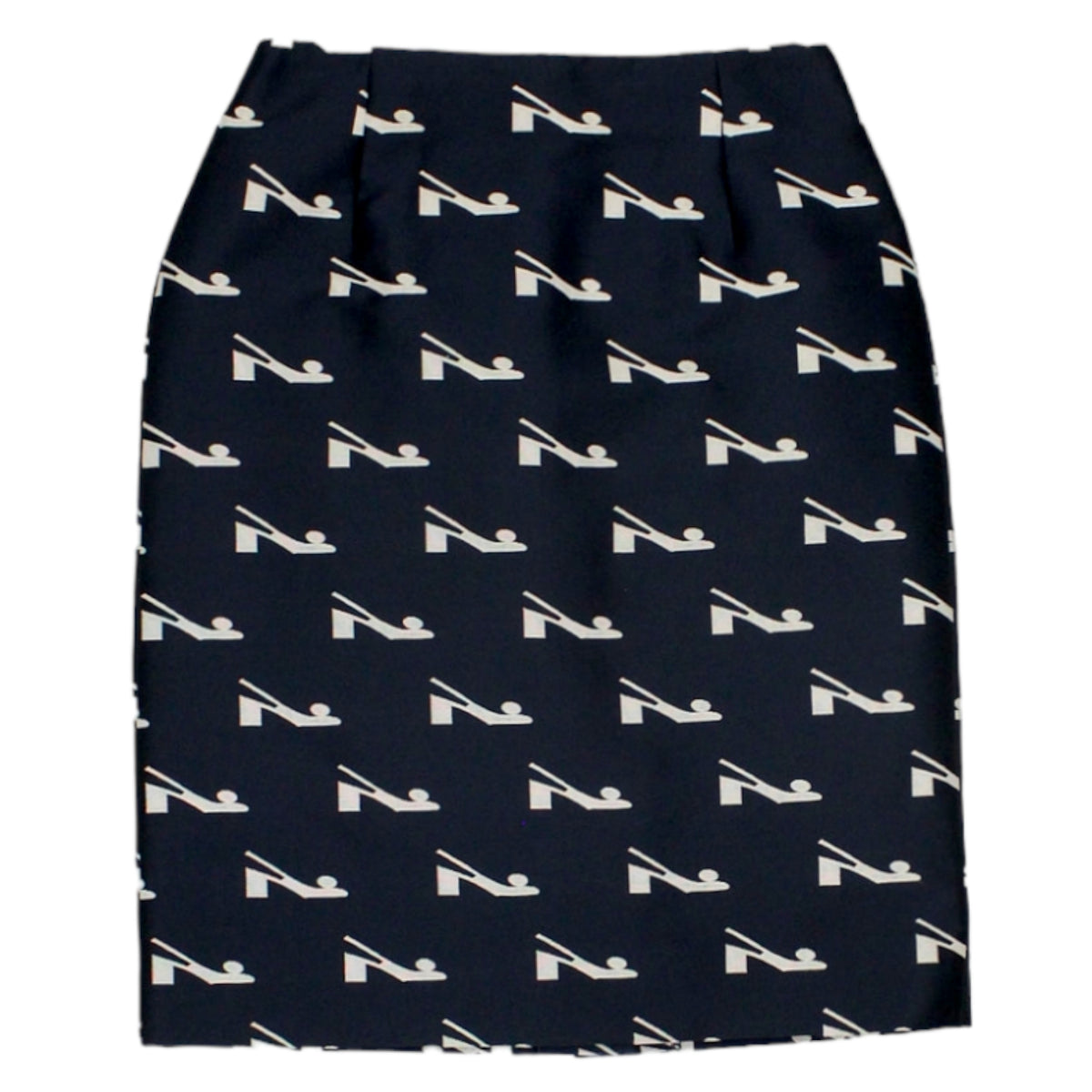Orla Kiely Navy Slingback Pencil Skirt
