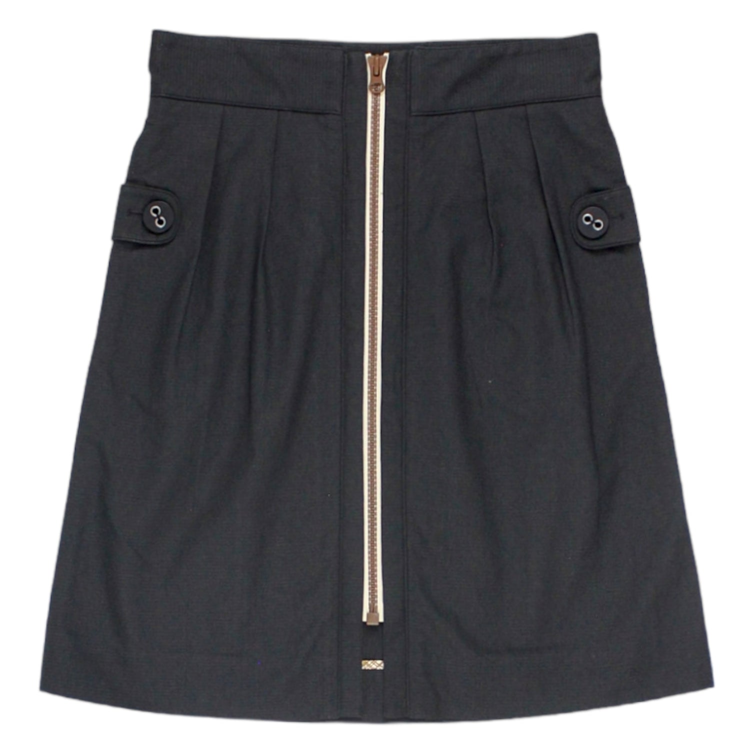 Orla Kiely Grey Zip Front Skirt