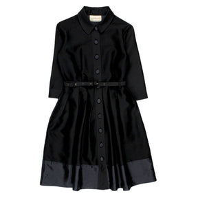 Olive & Orange Grey Satin/Silk Shirt Dress