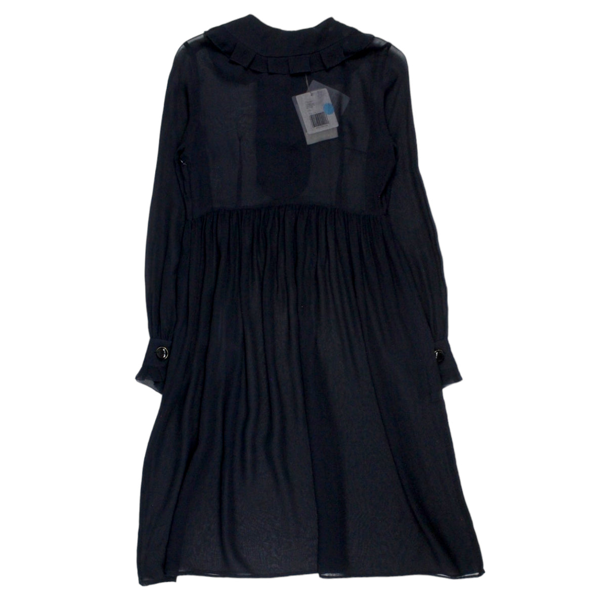 Orla Kiely Navy Sheer Collared Dress
