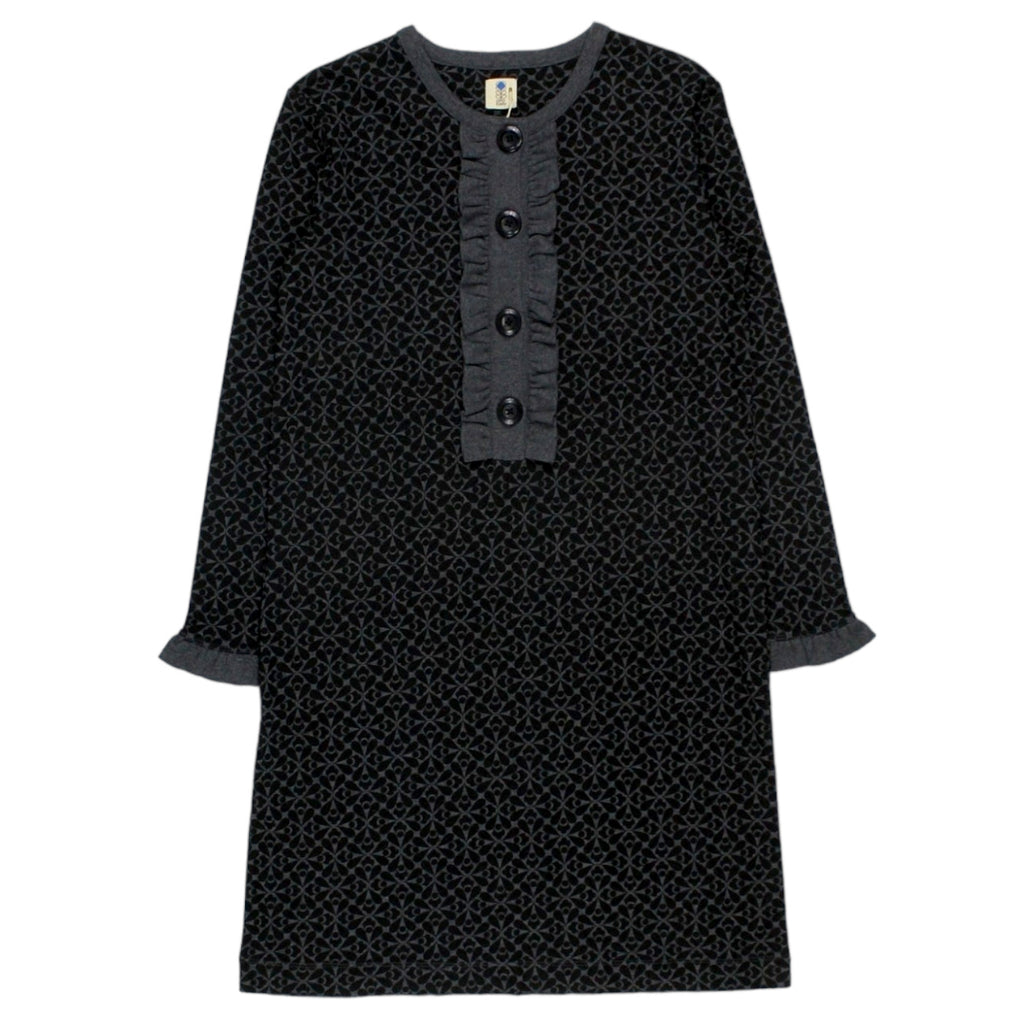 Orla Kiely Grey Ruffle Front Dress