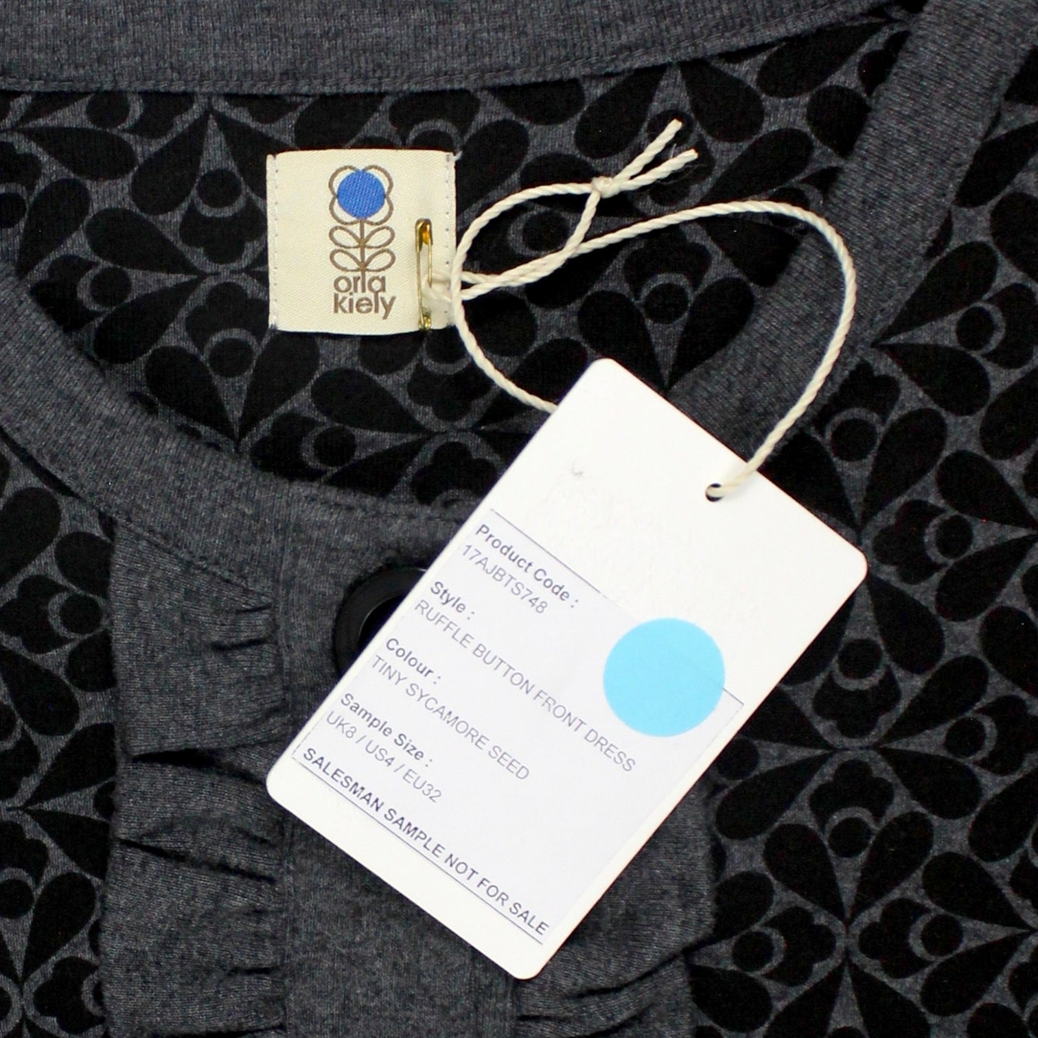 Orla Kiely Grey Ruffle Front Dress | Shop from Crisis Online Orla Kiely Grey Ruffle Front Dress | Shop from Crisis Online