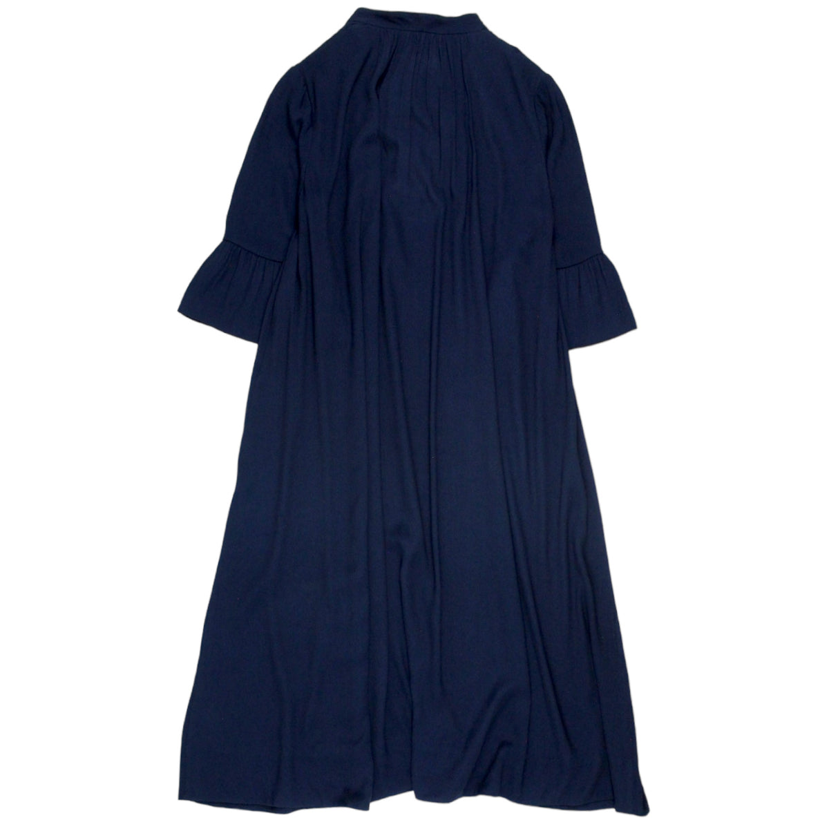 Orla Kiely Navy Tie Neck Swing Dress