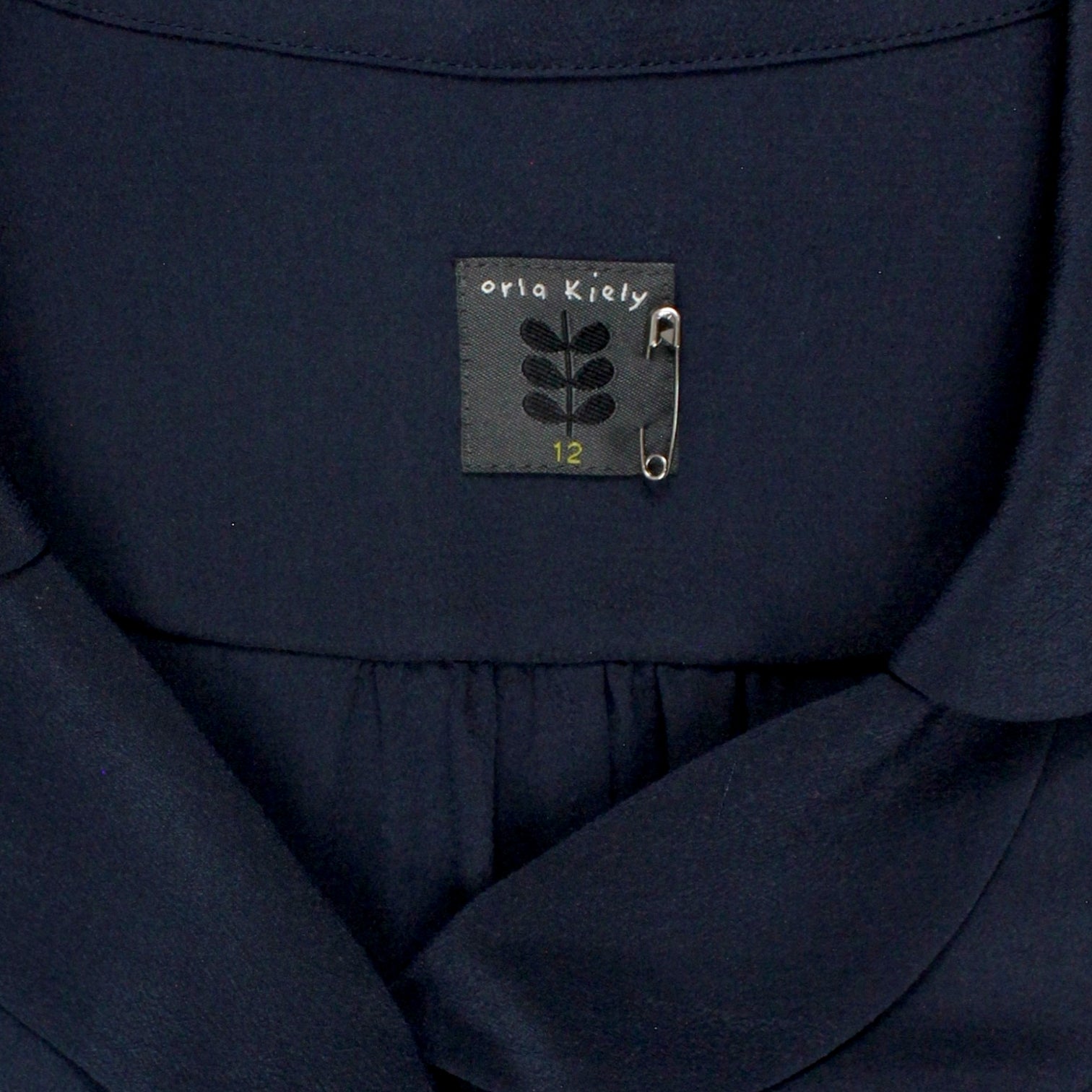 Orla Kiely Navy Silk Shirt Dress | Shop from Crisis Online