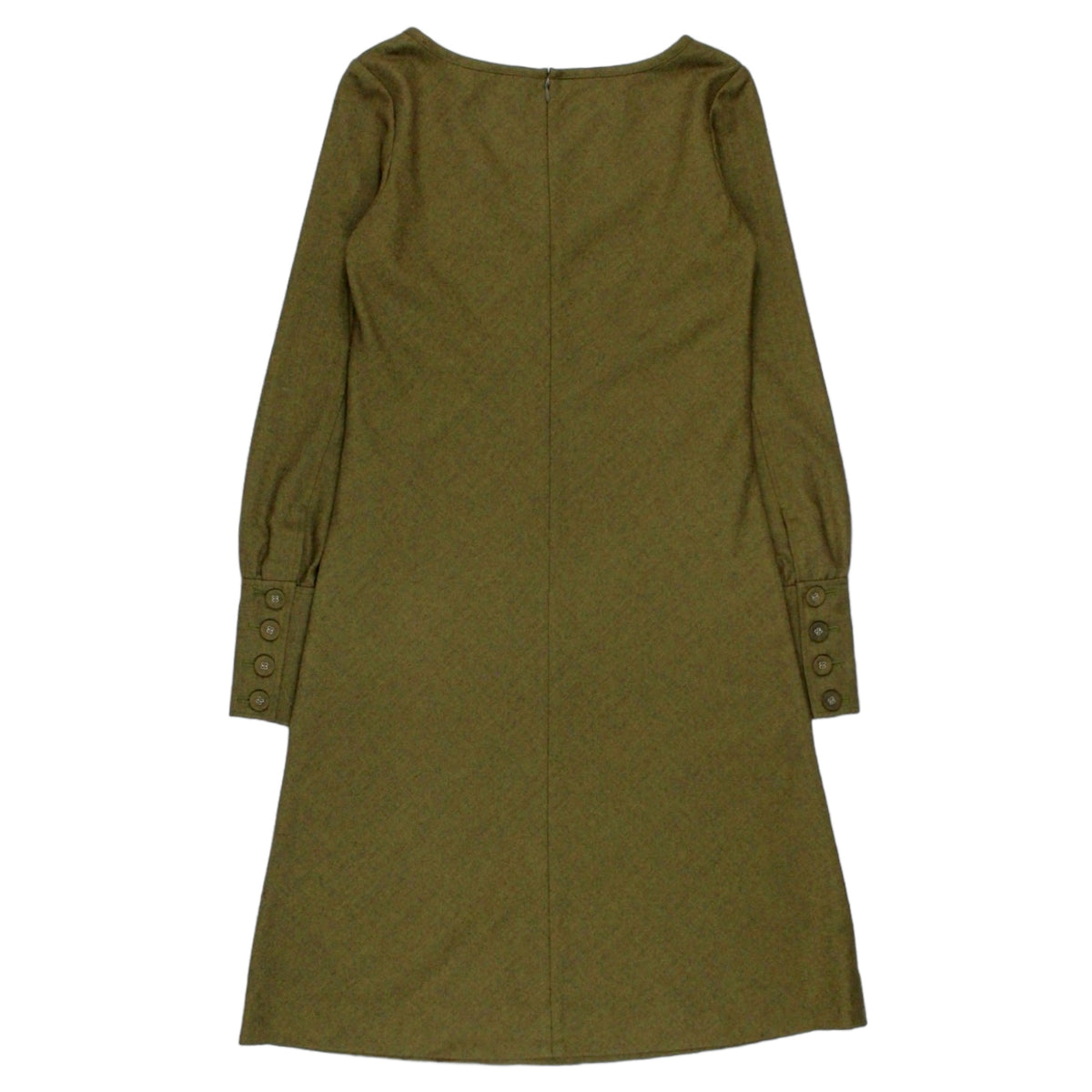 Orla Kiely Olive Scoop Neck Wool Dress