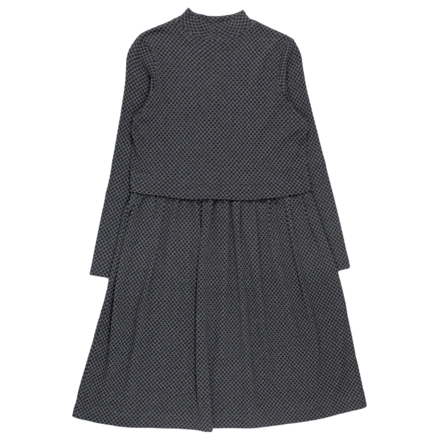 Orla Kiely Grey Turtle Neck Gathered Dress