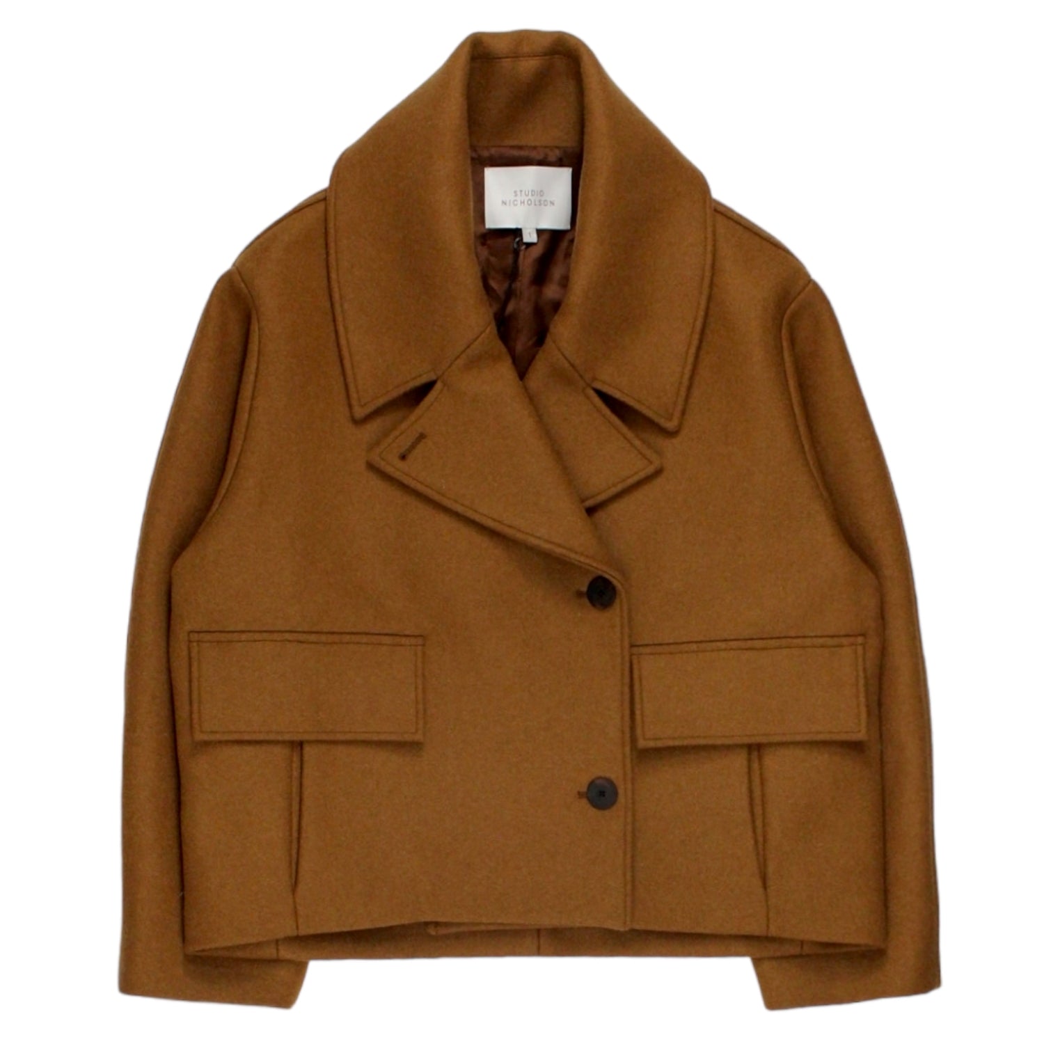 Studio Nicholson Brown Hato Pea Jacket