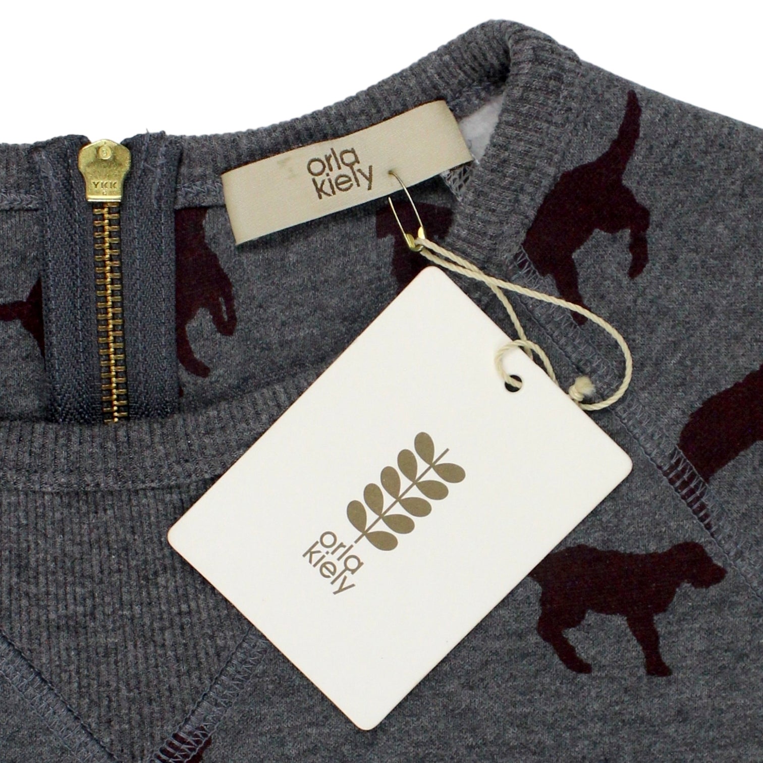 Orla Kiely Grey Dog Sweatshirt Dress