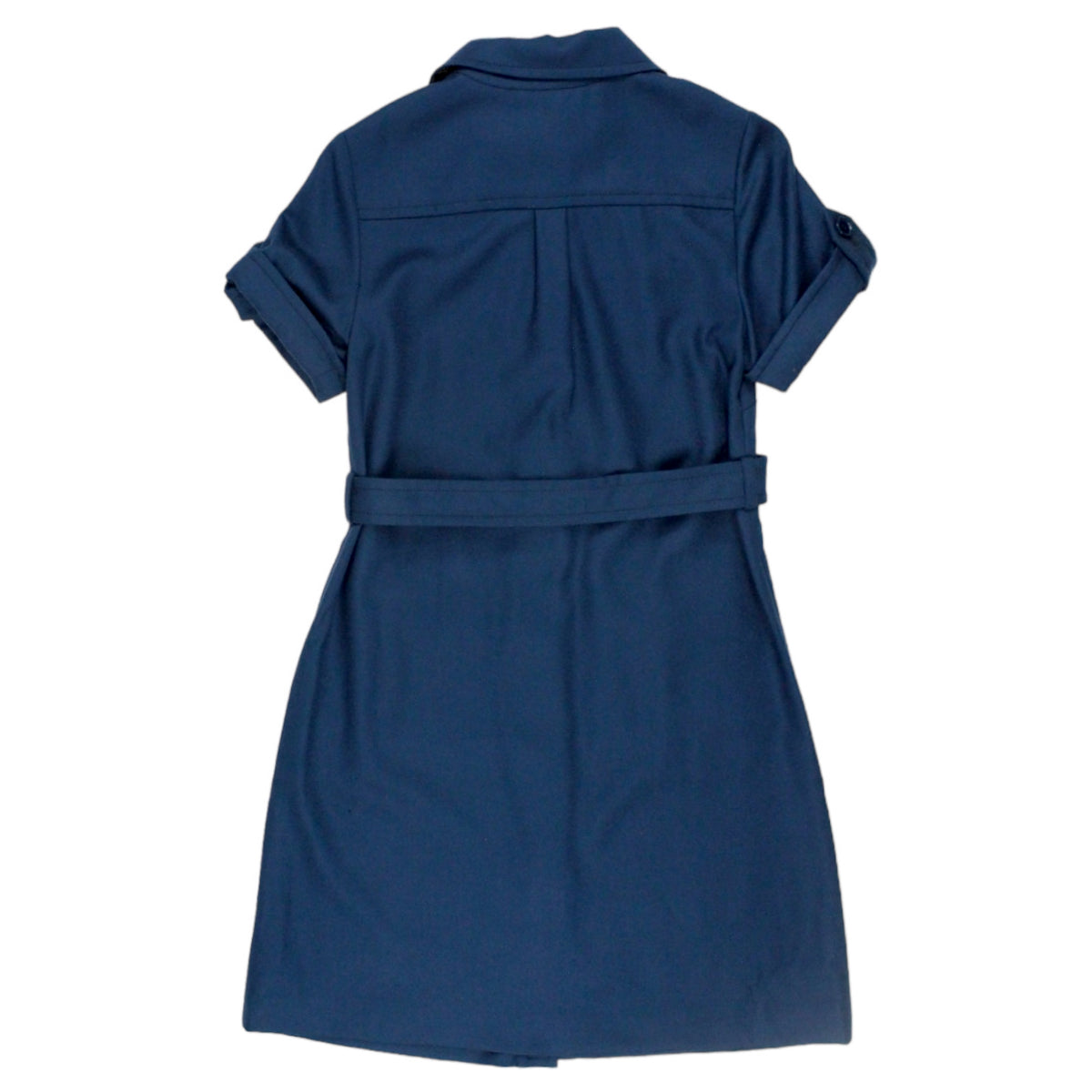 Orla Kiely Teal Wool Flannel Shirt Dress