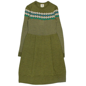 Orla Kiely Olive Flower Fairisle Dress