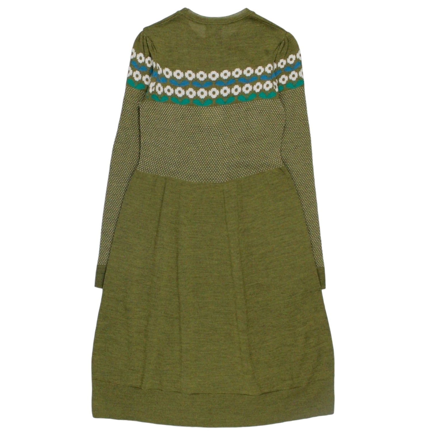 Orla Kiely Olive Flower Fairisle Dress