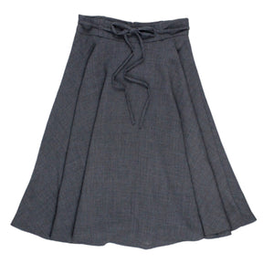 Orla Kiely Grey Wool Crepe Circle Skirt