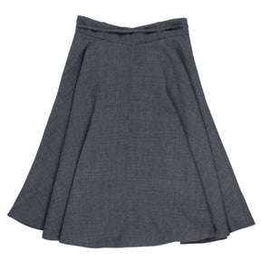 Orla Kiely Grey Wool Crepe Circle Skirt