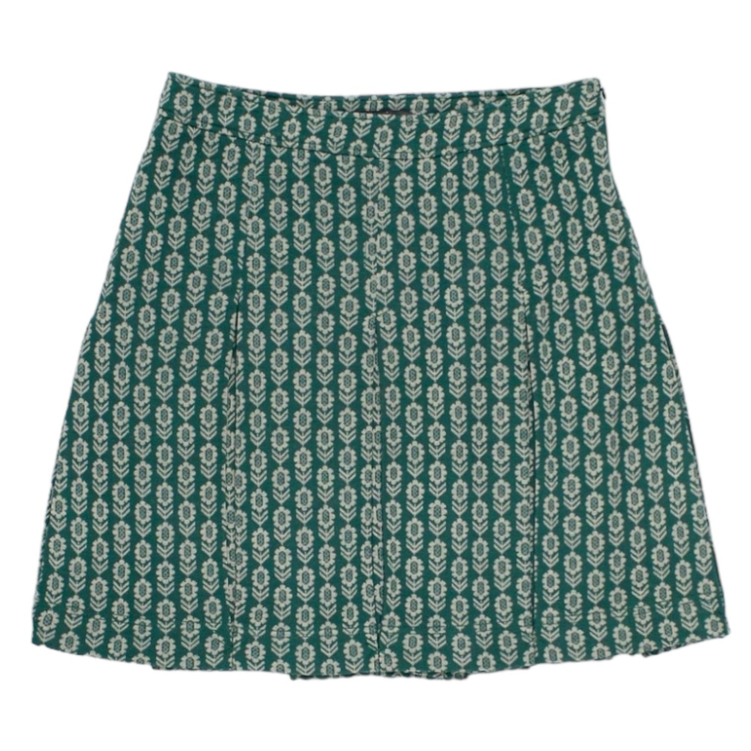 Orla Kiely Green Floral Wool Skirt | Shop from Crisis Online