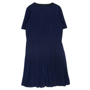 Orla Kiely Navy Pleated Knit Dress