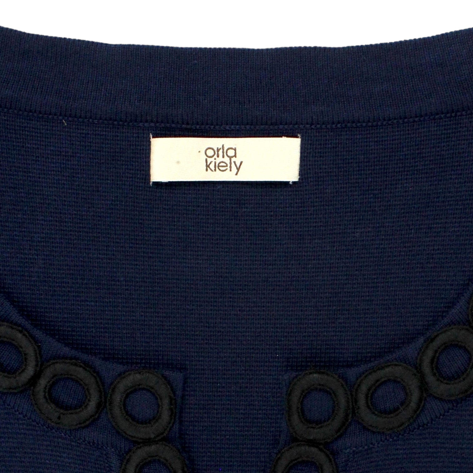 Orla Kiely Navy Pleated Knit Dress