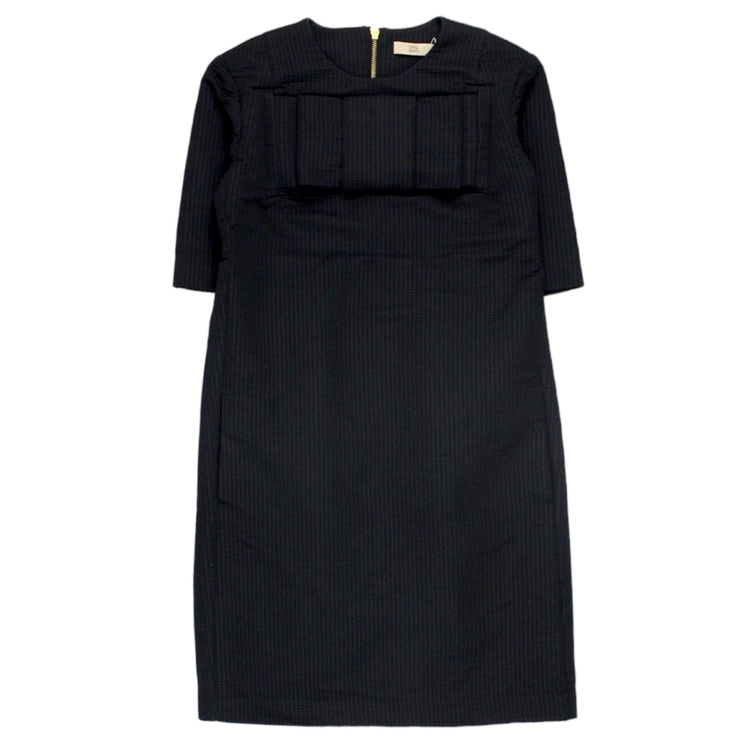 Orla Kiely Black Checkerboard Satin Shift Dress