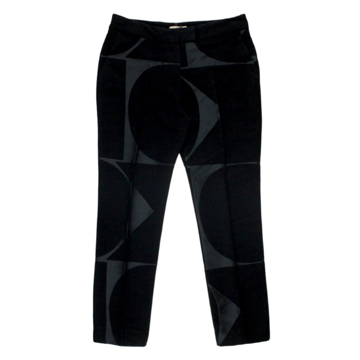 Orla Kiely Black Devore Wool Trousers