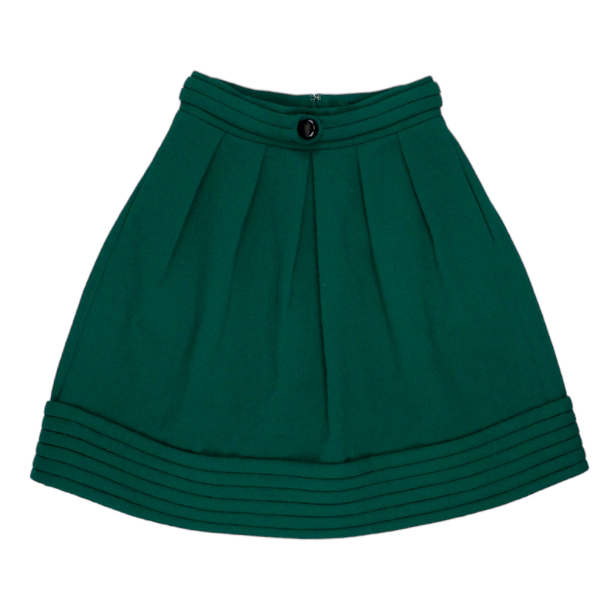 Orla Kiely Green Double Wool Crepe Skirt