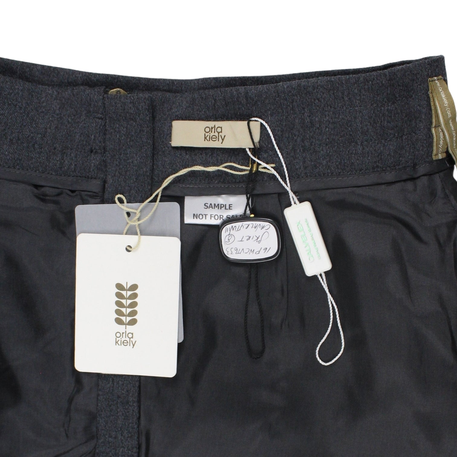 Orla Kiely Grey Cavalry Twill Skirt