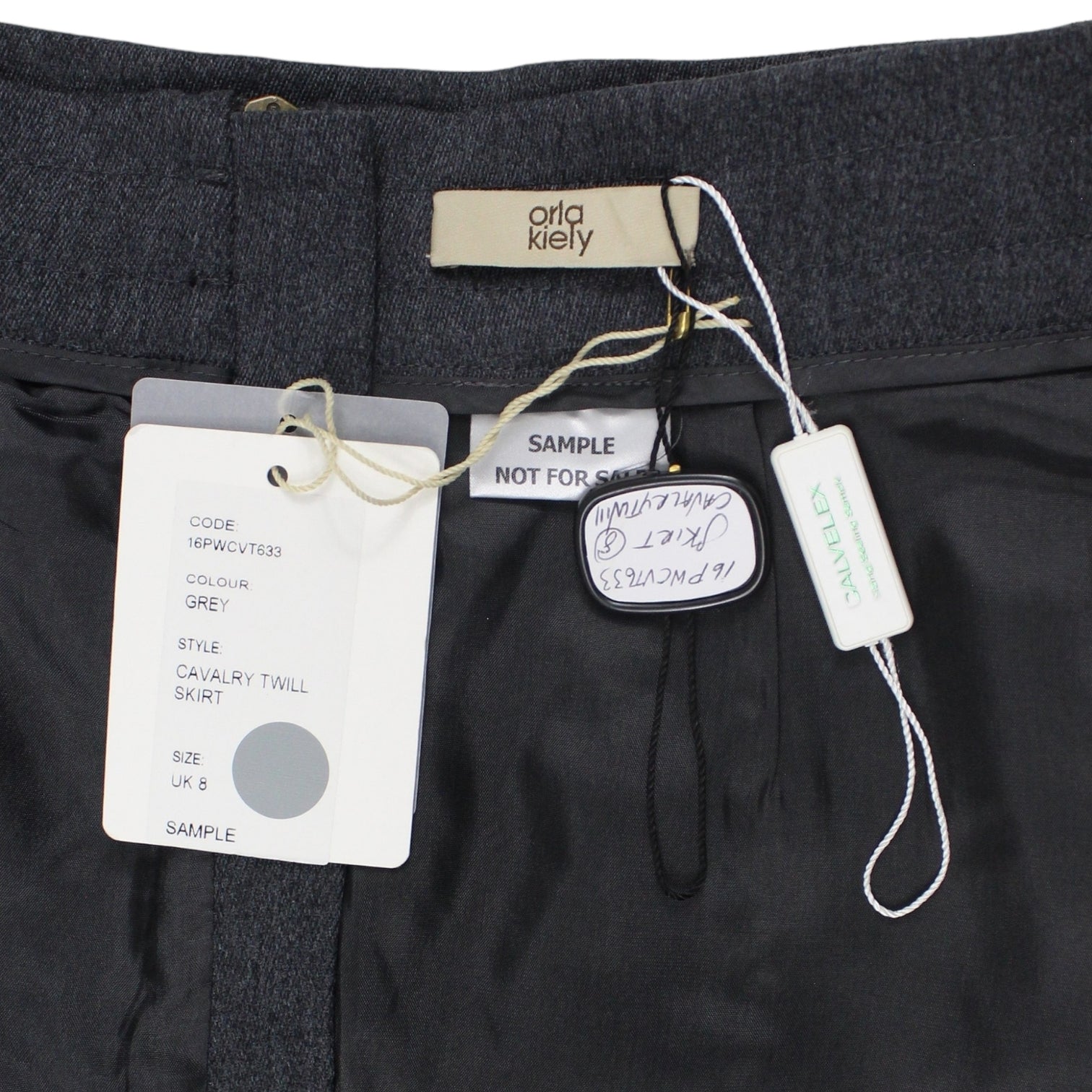Orla Kiely Grey Cavalry Twill Skirt