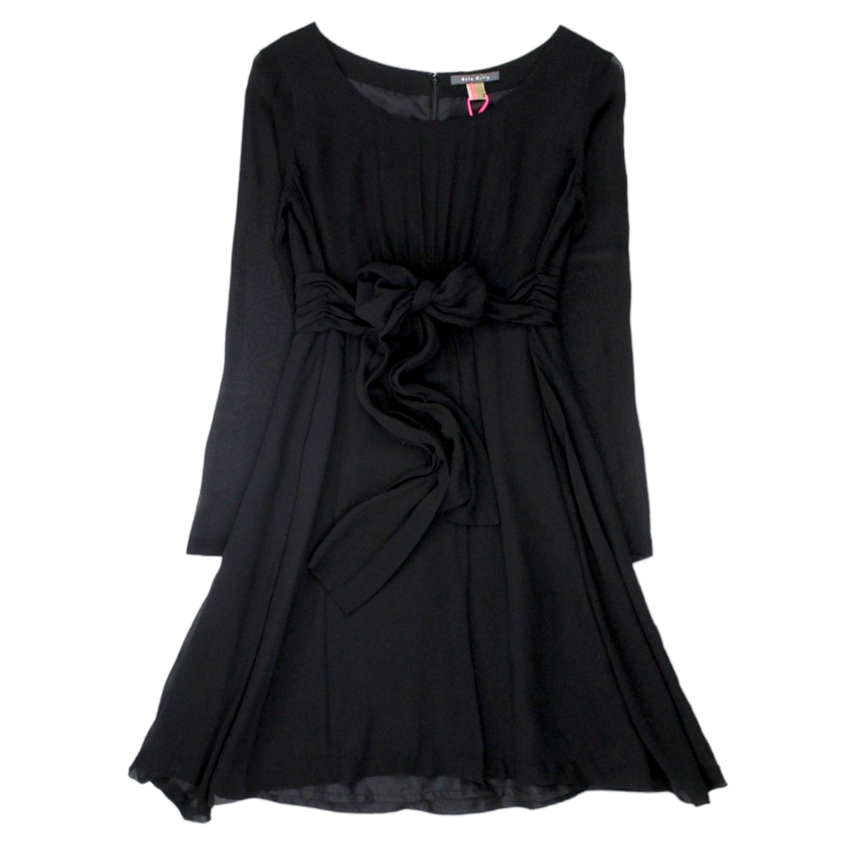 Orla Kiely Black Chiffon Midi Dress