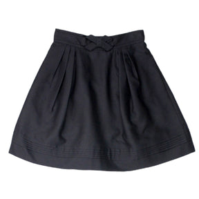 Orla Kiely Black Silk Wool Organza Skirt