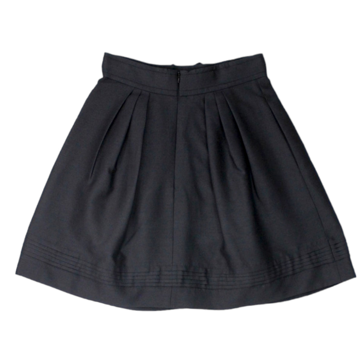 Orla Kiely Black Silk Wool Organza Skirt