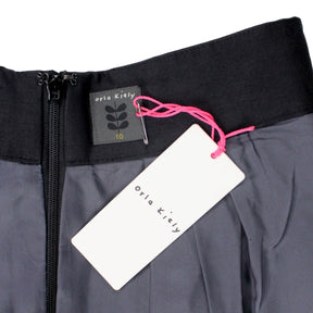 Orla Kiely Black Silk Wool Organza Skirt