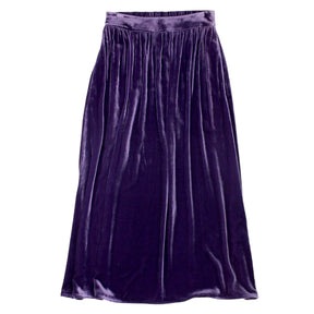 NRBY Purple Velvet Midi Skirt - Sample