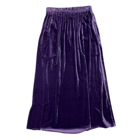 NRBY Purple Velvet Midi Skirt - Sample