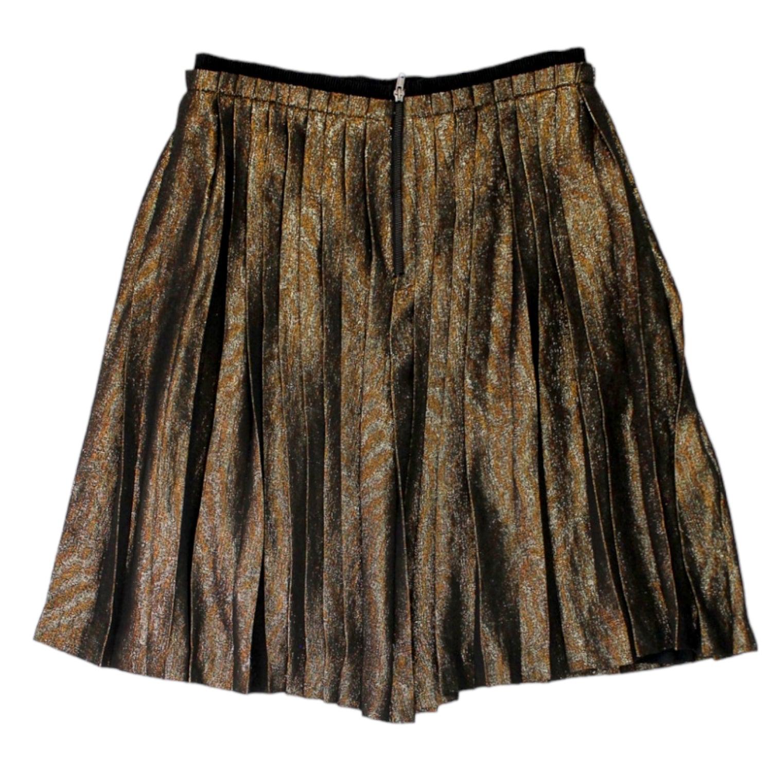 Orla Kiely Bronze Metallic Pleat Skirt