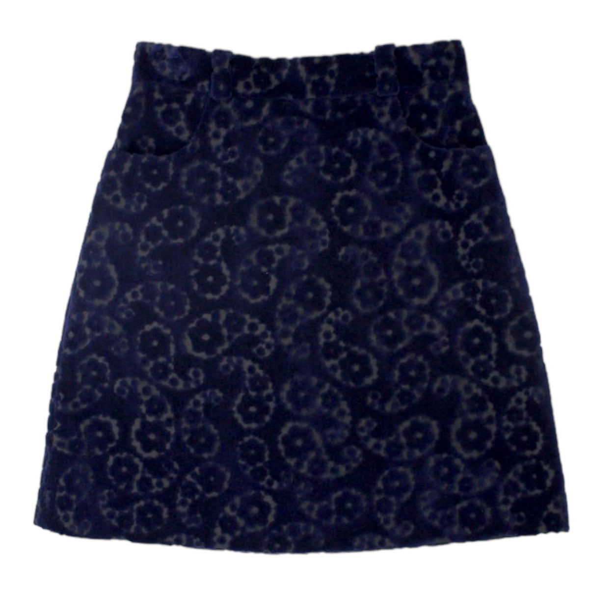L'Orla Blue Velvet Devore Skirt