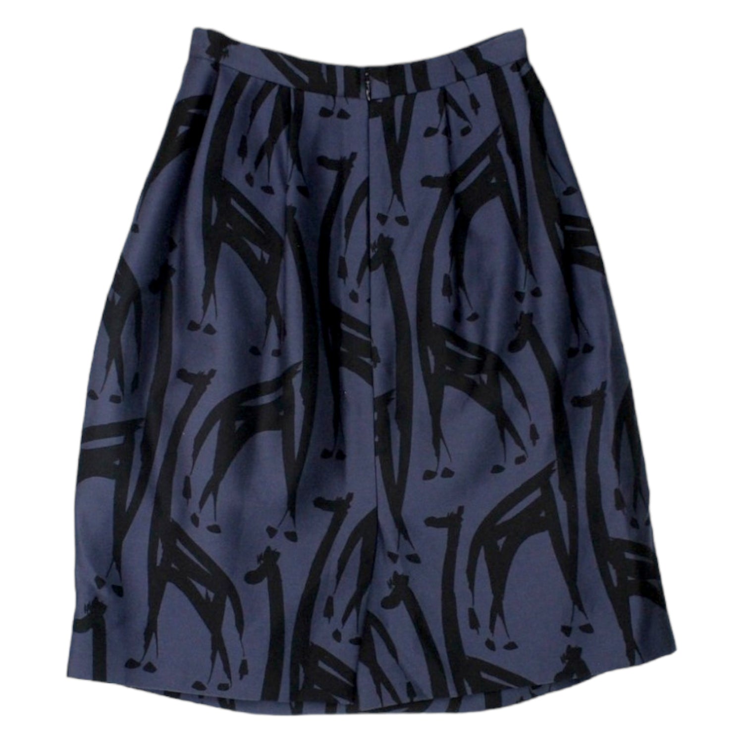 Orla Kiely Blue/Black Pleated Skirt