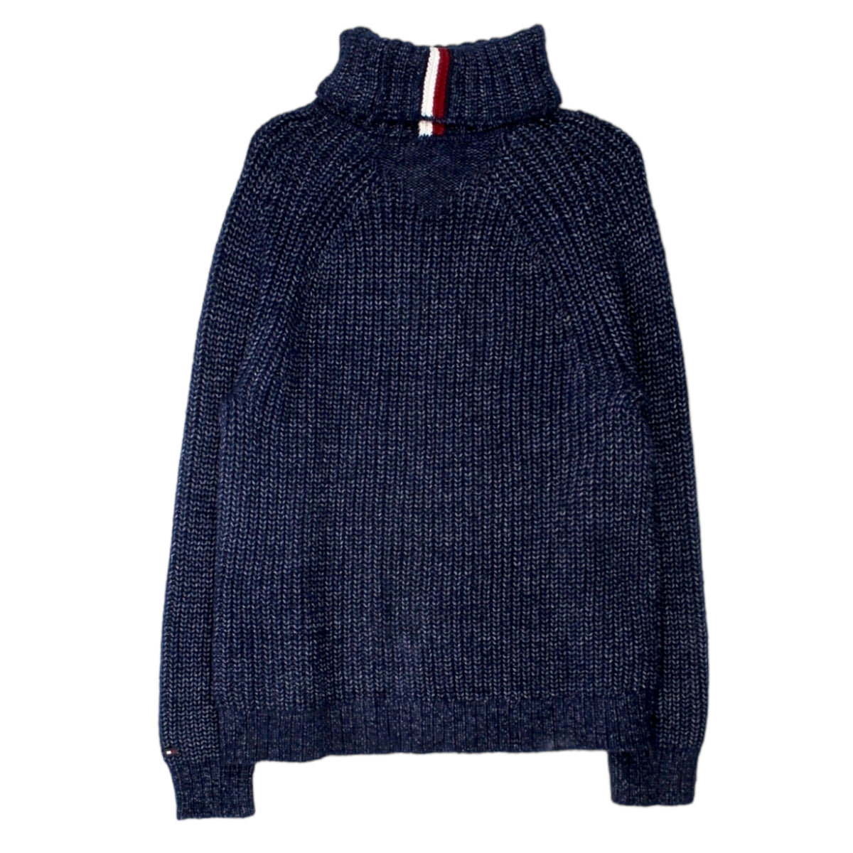 Tommy Hilfiger Navy 2 Tone Chunky Rib Roll Neck