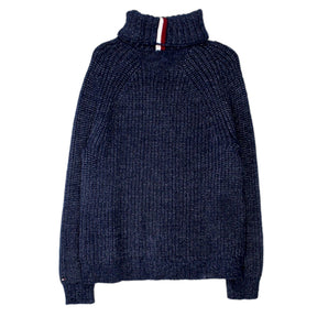 Tommy Hilfiger Navy 2 Tone Chunky Rib Roll Neck