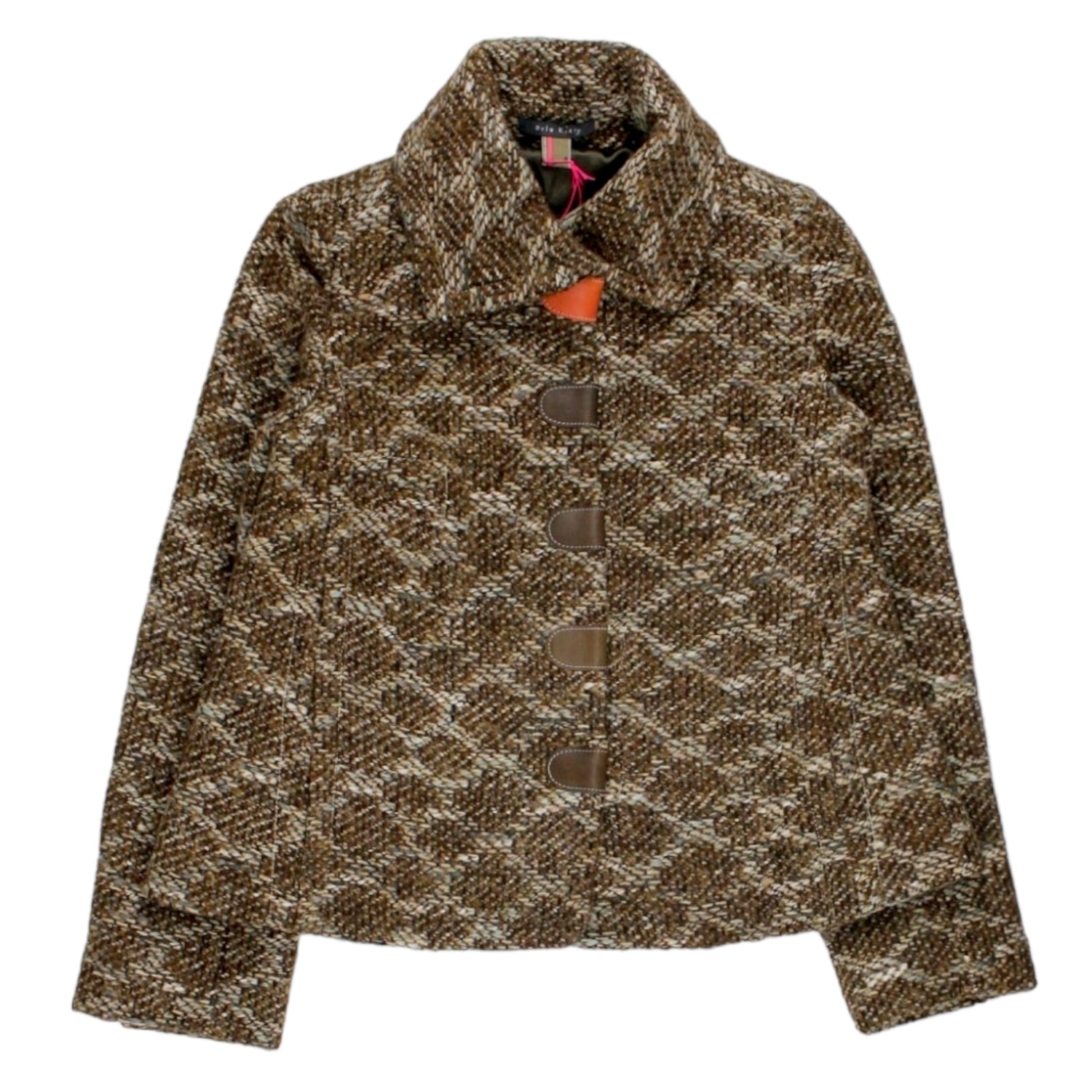 Orla Kiely Brown Tweed Collared Jacket