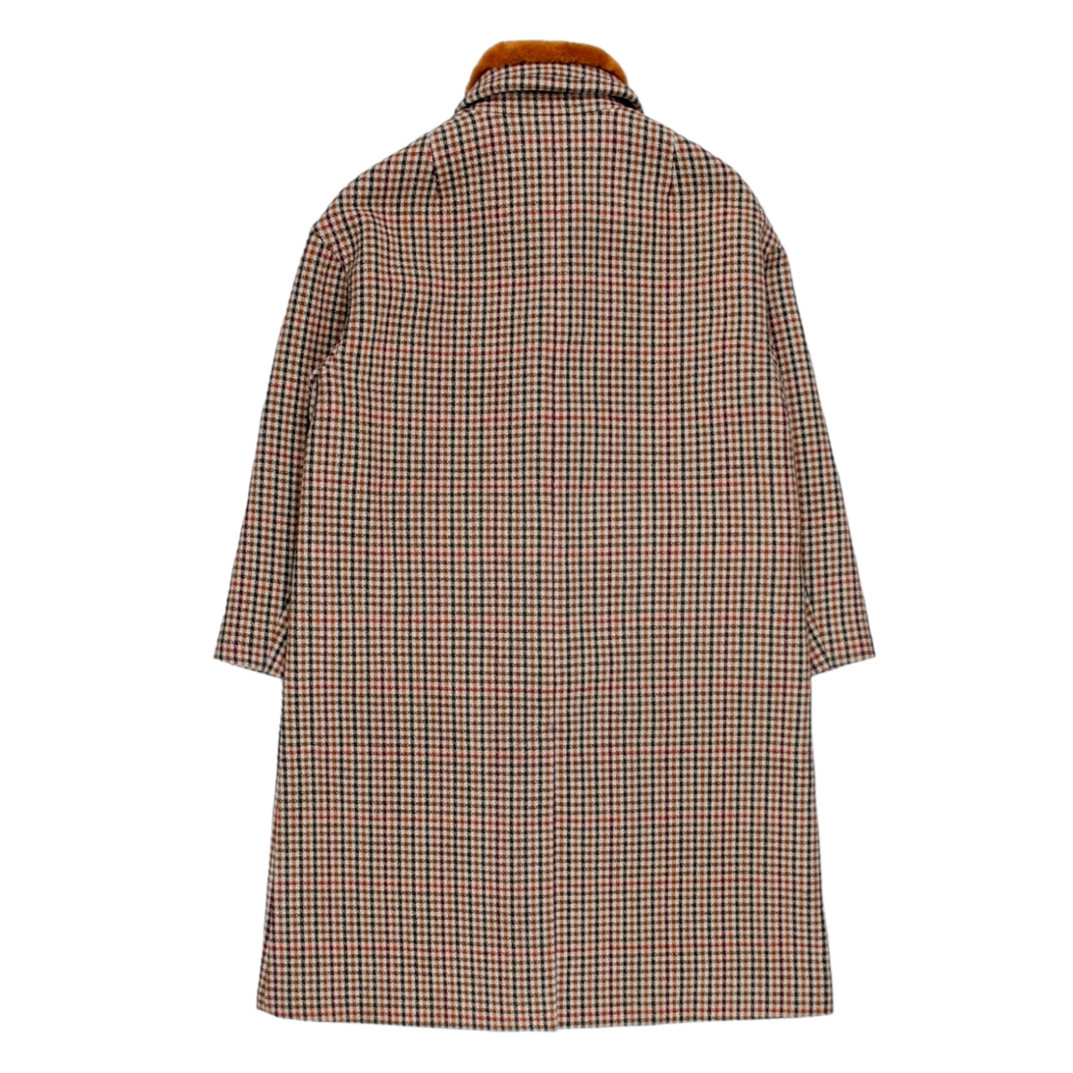 Orla Kiely Orange/Cream/Brown Check Coat