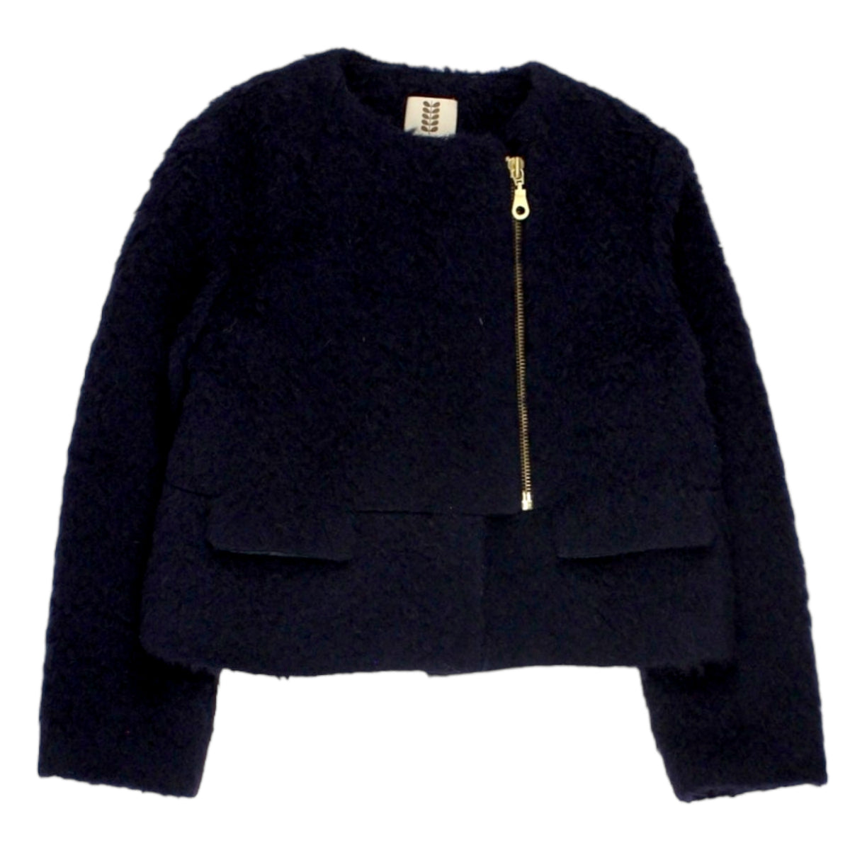 Orla Kiely Navy Biker Style Jacket